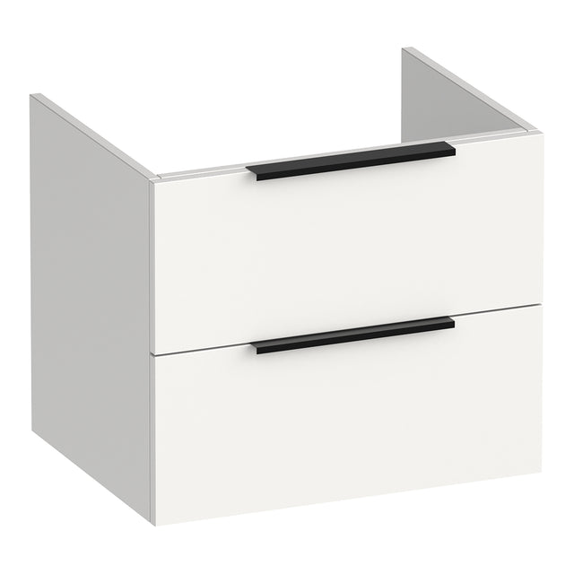 BRAUER Elevate onderkast 60 excl. opleggrepen met 2 softclose lades en 1 sifon uitsparing mat wit OK-EL60MW