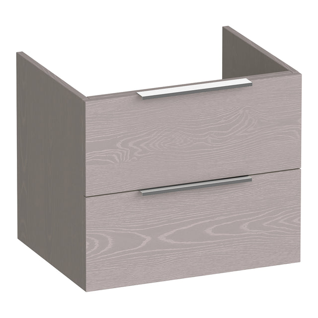 BRAUER Elevate onderkast 60 excl. opleggrepen met 2 softclose lades en 1 sifon uitsparing Timber Greige OK-EL60TE