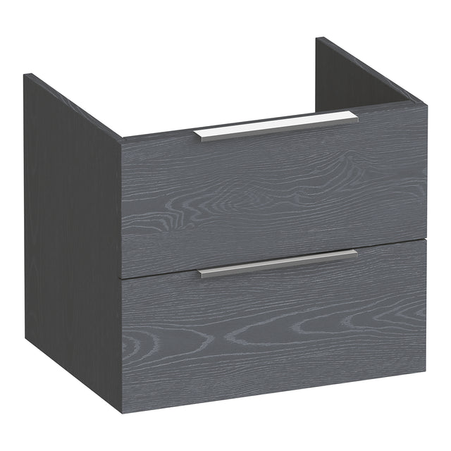 BRAUER Elevate onderkast 60 excl. opleggrepen met 2 softclose lades en 1 sifon uitsparing Timber Grey OK-EL60TG