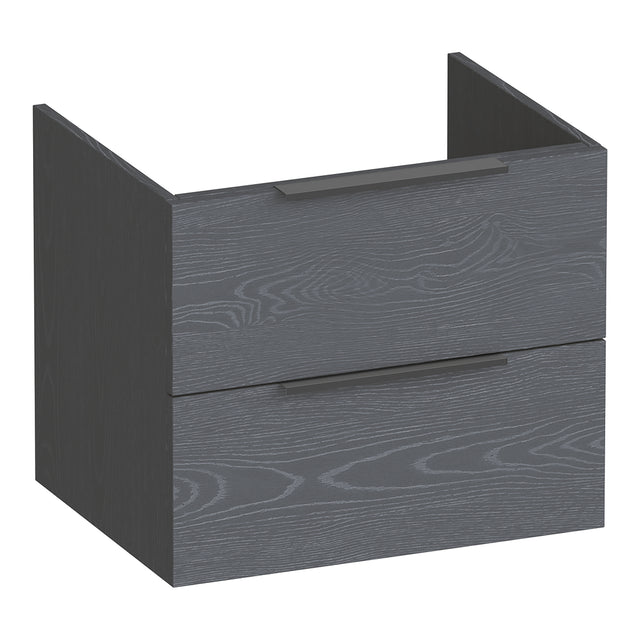 BRAUER Elevate onderkast 60 excl. opleggrepen met 2 softclose lades en 1 sifon uitsparing Timber Grey OK-EL60TG