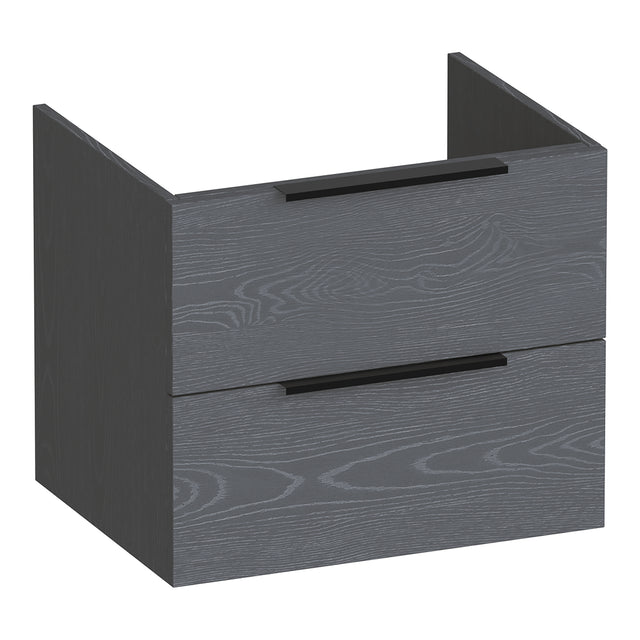 BRAUER Elevate onderkast 60 excl. opleggrepen met 2 softclose lades en 1 sifon uitsparing Timber Grey OK-EL60TG