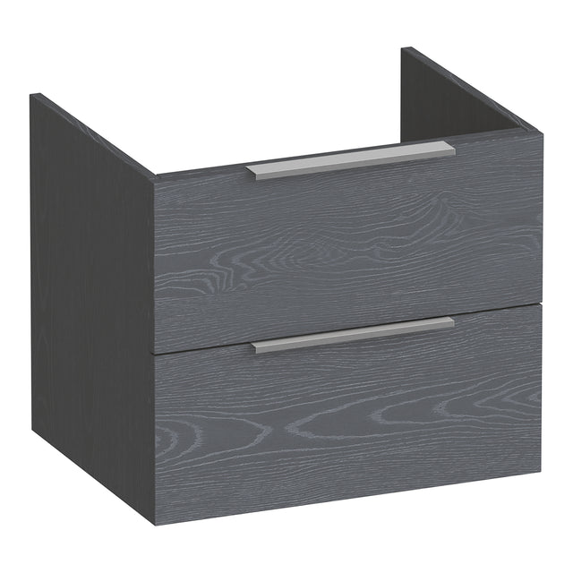 BRAUER Elevate onderkast 60 excl. opleggrepen met 2 softclose lades en 1 sifon uitsparing Timber Grey OK-EL60TG