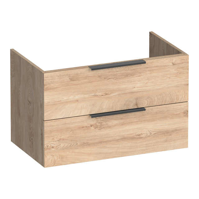 BRAUER Elevate onderkast 80 excl. opleggrepen met 2 softclose lades en 1 sifon uitsparing Forest Wheat OK-EL80FW