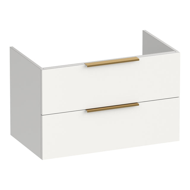 BRAUER Elevate onderkast 80 excl. opleggrepen met 2 softclose lades en 1 sifon uitsparing mat wit OK-EL80MW