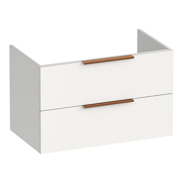 BRAUER Elevate onderkast 80 excl. opleggrepen met 2 softclose lades en 1 sifon uitsparing mat wit OK-EL80MW