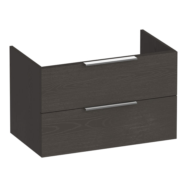 BRAUER Elevate onderkast 80 excl. opleggrepen met 2 softclose lades en 1 sifon uitsparing Timber Anthracite OK-EL80TA