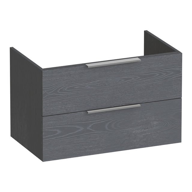 BRAUER Elevate onderkast 80 excl. opleggrepen met 2 softclose lades en 1 sifon uitsparing Timber Grey OK-EL80TG