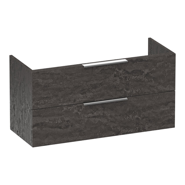 BRAUER Elevate onderkast ondiep 100 excl. opleggrepen met 2 softclose lades en 1 sifon uitsparing Damascus OK-ELO100DA