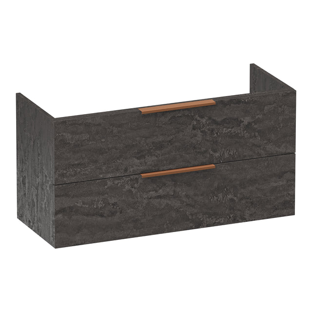 BRAUER Elevate onderkast ondiep 100 excl. opleggrepen met 2 softclose lades en 1 sifon uitsparing Damascus OK-ELO100DA