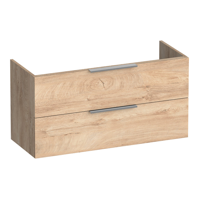 BRAUER Elevate onderkast ondiep 100 excl. opleggrepen met 2 softclose lades en 1 sifon uitsparing Forest Wheat OK-ELO100FW