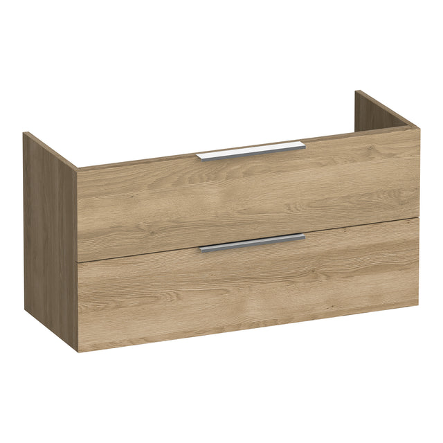 BRAUER Elevate onderkast ondiep 100 excl. opleggrepen met 2 softclose lades en 1 sifon uitsparing Sunlit OK-ELO100SL