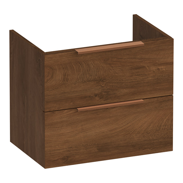 BRAUER Elevate onderkast ondiep 60 excl. opleggrepen met 2 softclose lades en 1 sifon uitsparing Forest Cacao OK-ELO60FC