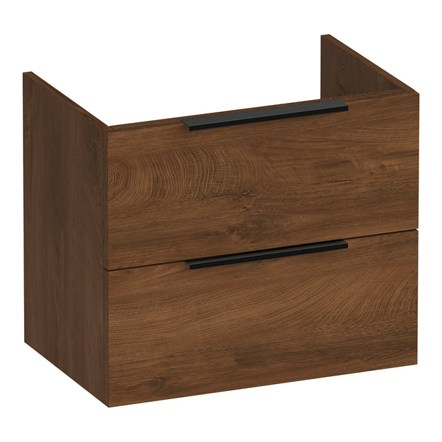 BRAUER Elevate onderkast ondiep 60 excl. opleggrepen met 2 softclose lades en 1 sifon uitsparing Forest Cacao OK-ELO60FC