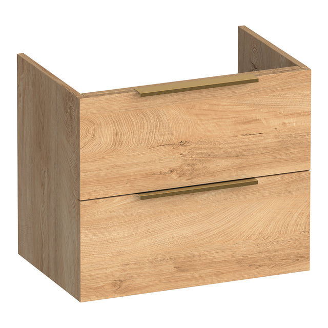 BRAUER Elevate onderkast ondiep 60 excl. opleggrepen met 2 softclose lades en 1 sifon uitsparing Forest Tan OK-ELO60FT
