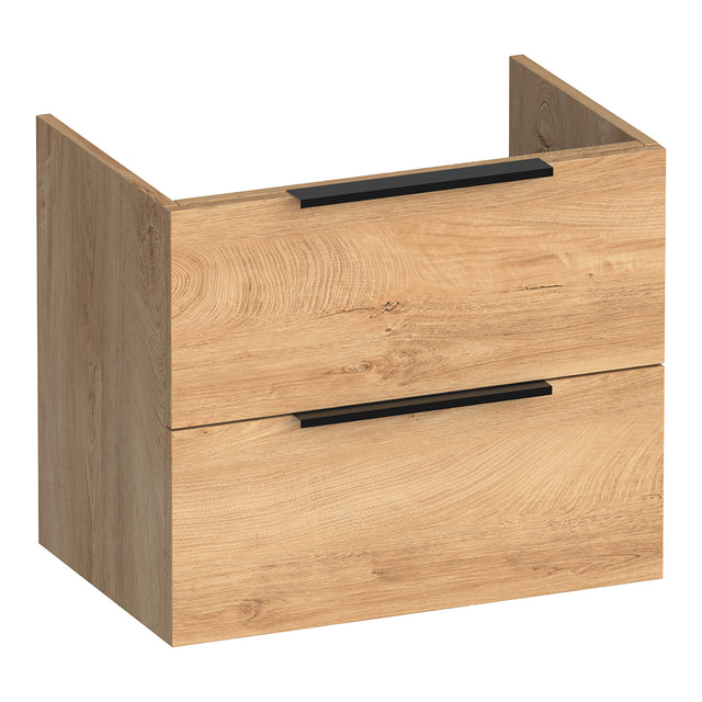 BRAUER Elevate onderkast ondiep 60 excl. opleggrepen met 2 softclose lades en 1 sifon uitsparing Forest Tan OK-ELO60FT