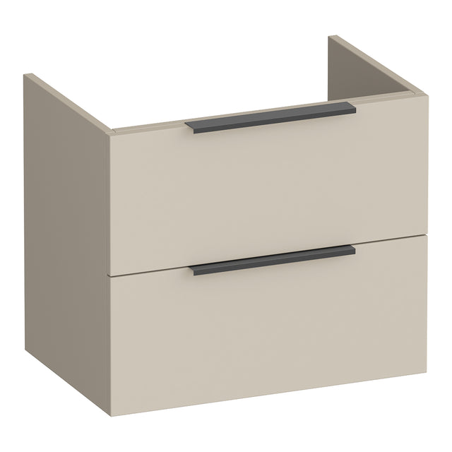 BRAUER Elevate onderkast ondiep 60 excl. opleggrepen met 2 softclose lades en 1 sifon uitsparing mat beige OK-ELO60MB