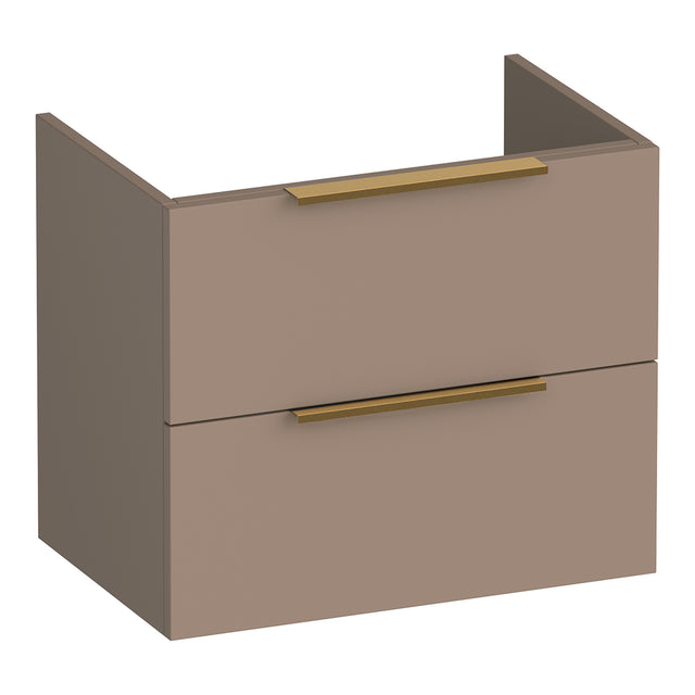 BRAUER Elevate onderkast ondiep 60 excl. opleggrepen met 2 softclose lades en 1 sifon uitsparing mat mokka OK-ELO60MM