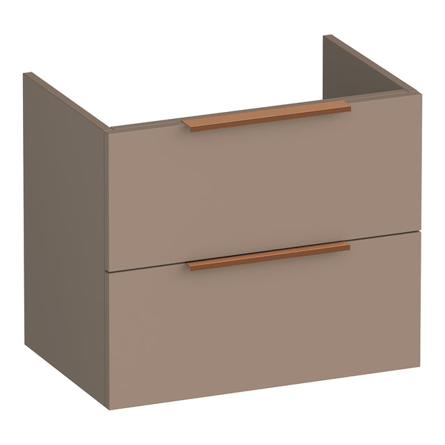 BRAUER Elevate onderkast ondiep 60 excl. opleggrepen met 2 softclose lades en 1 sifon uitsparing mat mokka OK-ELO60MM