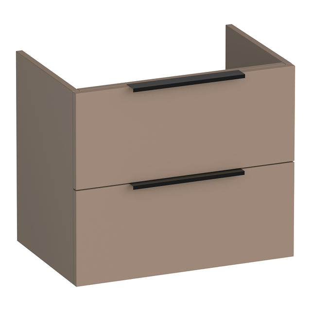 BRAUER Elevate onderkast ondiep 60 excl. opleggrepen met 2 softclose lades en 1 sifon uitsparing mat mokka OK-ELO60MM