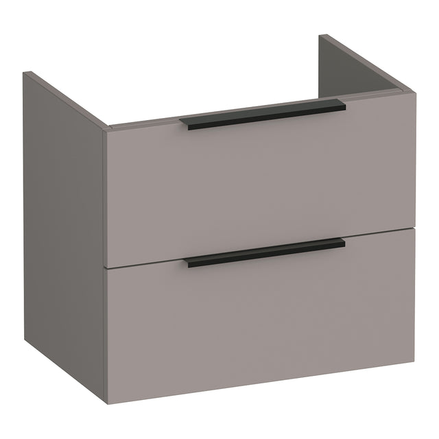 BRAUER Elevate onderkast ondiep 60 excl. opleggrepen met 2 softclose lades en 1 sifon uitsparing mat taupe OK-ELO60MT