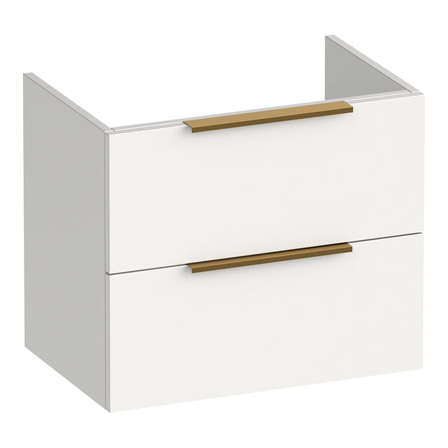 BRAUER Elevate onderkast ondiep 60 excl. opleggrepen met 2 softclose lades en 1 sifon uitsparing mat wit OK-ELO60MW