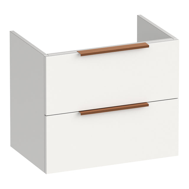 BRAUER Elevate onderkast ondiep 60 excl. opleggrepen met 2 softclose lades en 1 sifon uitsparing mat wit OK-ELO60MW