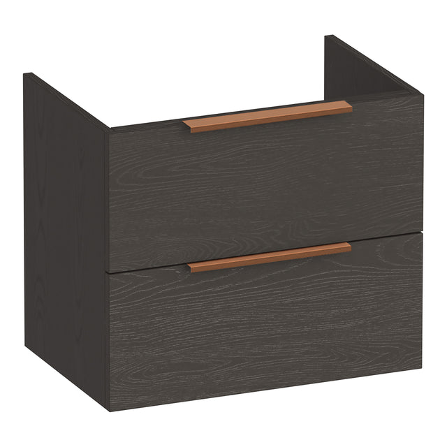 BRAUER Elevate onderkast ondiep 60 excl. opleggrepen met 2 softclose lades en 1 sifon uitsparing Timber Anthracite OK-ELO60TA