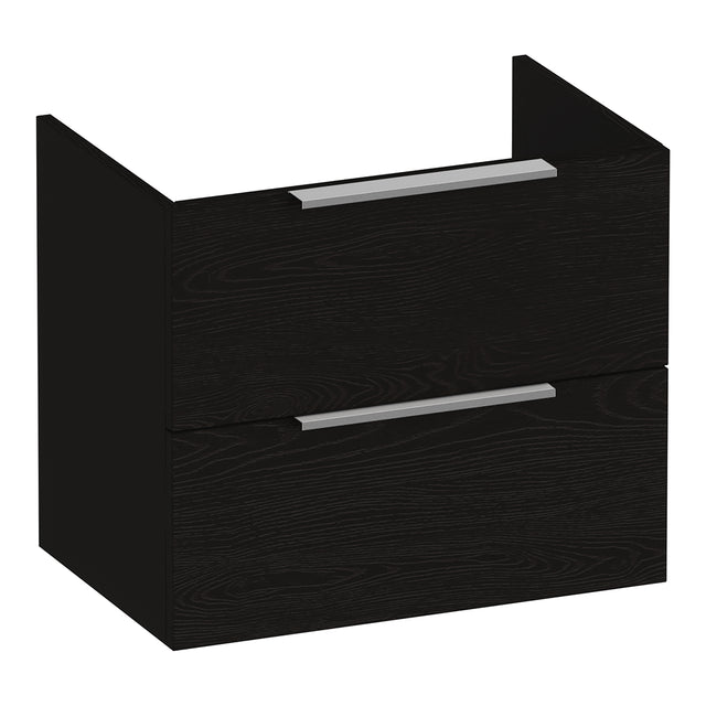 BRAUER Elevate onderkast ondiep 60 excl. opleggrepen met 2 softclose lades en 1 sifon uitsparing Timber Black OK-ELO60TB