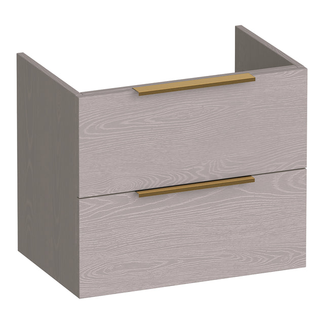 BRAUER Elevate onderkast ondiep 60 excl. opleggrepen met 2 softclose lades en 1 sifon uitsparing Timber Greige OK-ELO60TE