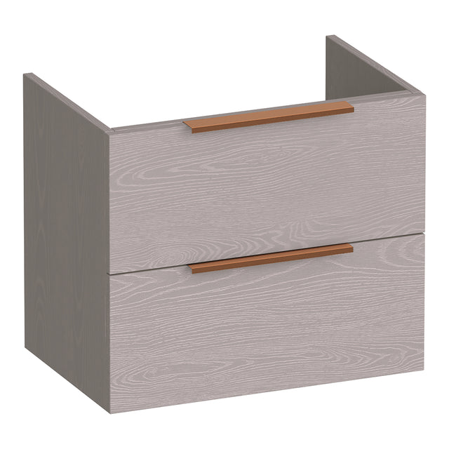 BRAUER Elevate onderkast ondiep 60 excl. opleggrepen met 2 softclose lades en 1 sifon uitsparing Timber Greige OK-ELO60TE