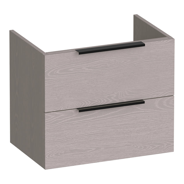 BRAUER Elevate onderkast ondiep 60 excl. opleggrepen met 2 softclose lades en 1 sifon uitsparing Timber Greige OK-ELO60TE