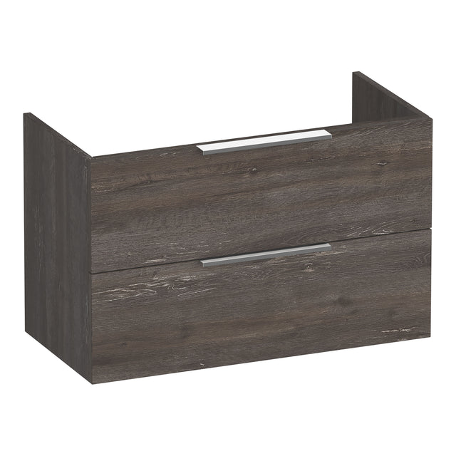 BRAUER Elevate onderkast ondiep 80 excl. opleggrepen met 2 softclose lades en 1 sifon uitsparing Driftwood OK-ELO80DR