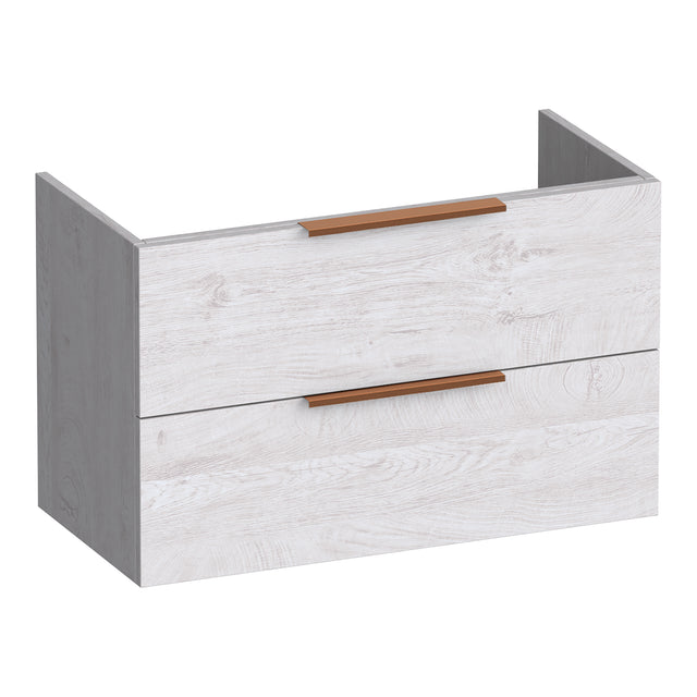 BRAUER Elevate onderkast ondiep 80 excl. opleggrepen met 2 softclose lades en 1 sifon uitsparing Forest Seashell OK-ELO80FS