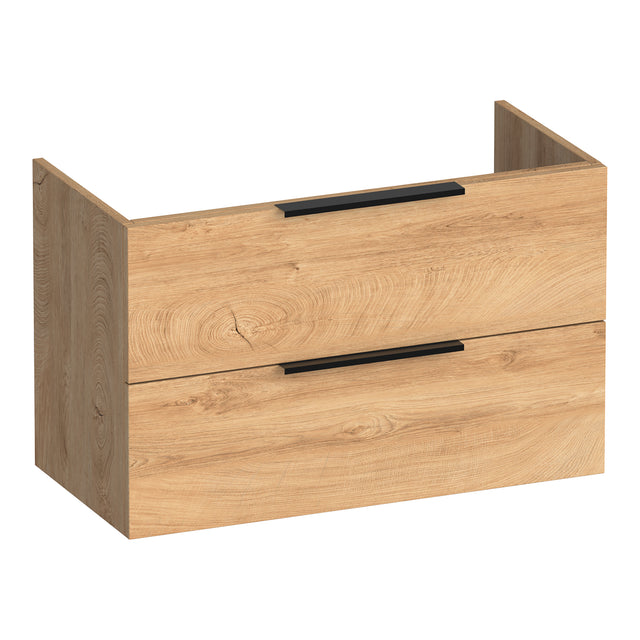 BRAUER Elevate onderkast ondiep 80 excl. opleggrepen met 2 softclose lades en 1 sifon uitsparing Forest Tan OK-ELO80FT