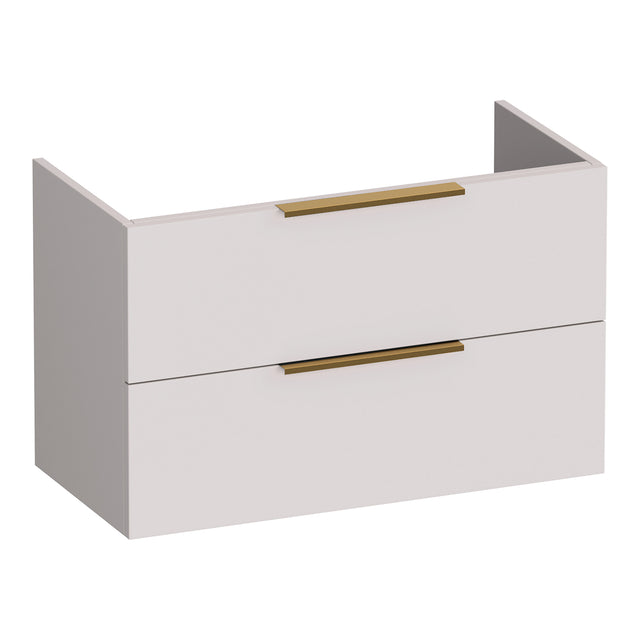 BRAUER Elevate onderkast ondiep 80 excl. opleggrepen met 2 softclose lades en 1 sifon uitsparing mat zand OK-ELO80MS