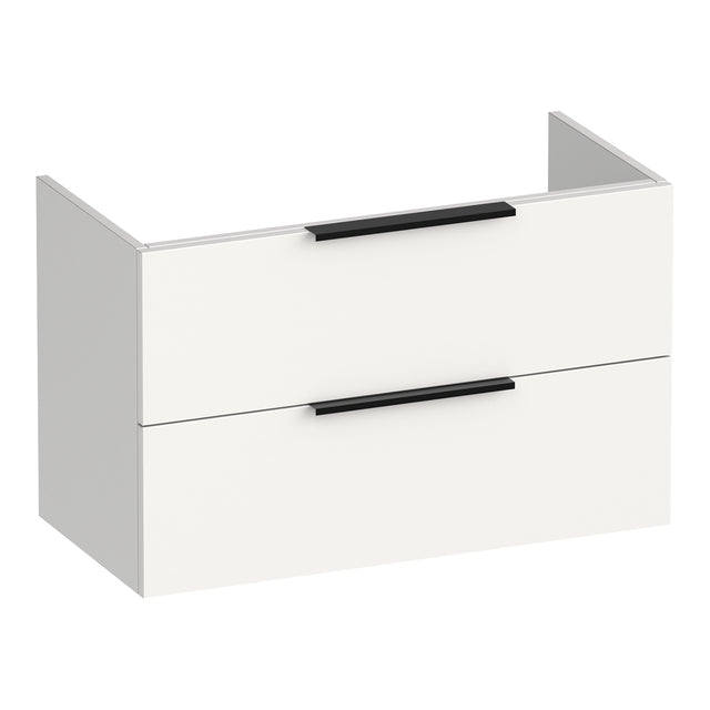 BRAUER Elevate onderkast ondiep 80 excl. opleggrepen met 2 softclose lades en 1 sifon uitsparing mat wit OK-ELO80MW