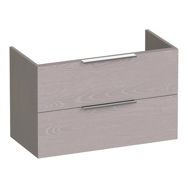 BRAUER Elevate onderkast ondiep 80 excl. opleggrepen met 2 softclose lades en 1 sifon uitsparing Timber Greige OK-ELO80TE