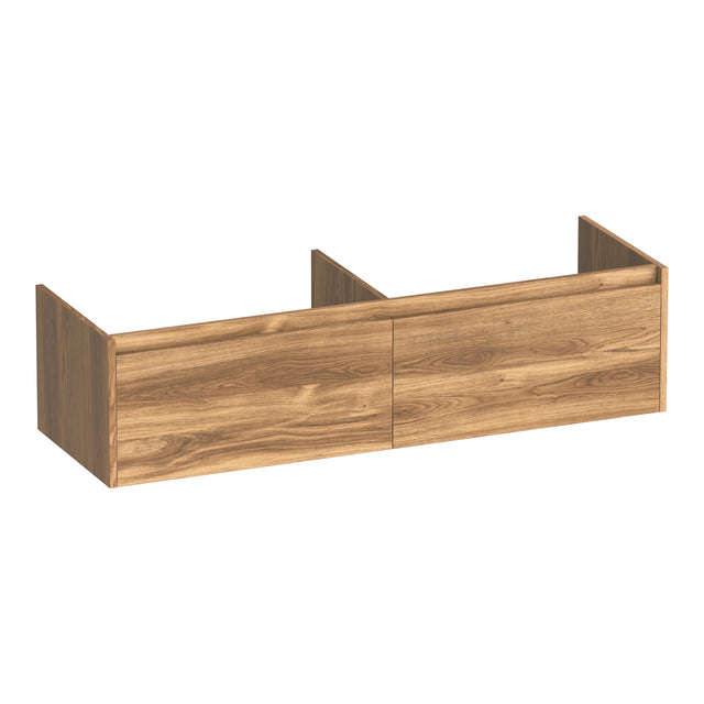 BRAUER Embrace onderkast 140 met 2 softclose lades greeploos en 2 sifon uitsparingen Honey OK-EM140HO