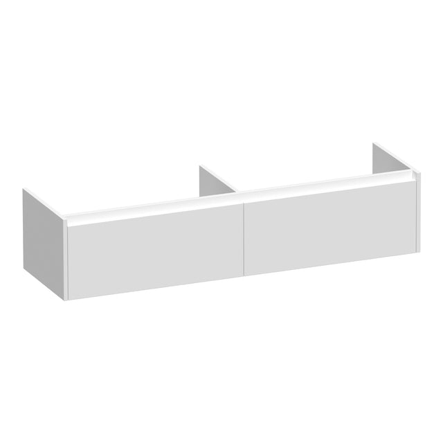 BRAUER Embrace onderkast 160 met 2 softclose lades greeploos en 2 sifon uitsparingen mat wit OK-EM160MW