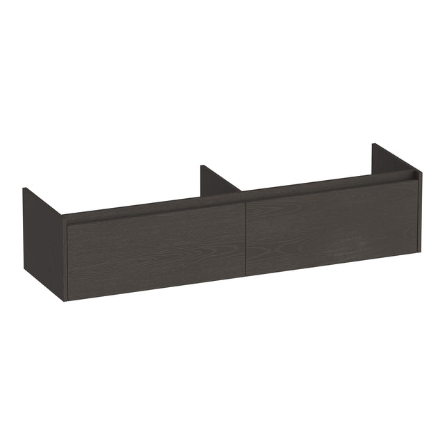 BRAUER Embrace onderkast 160 met 2 softclose lades greeploos en 2 sifon uitsparingen Timber Anthracite OK-EM160TA
