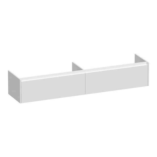 BRAUER Embrace onderkast 200 met 2 softclose lades greeploos en 2 sifon uitsparingen hoogglans wit OK-EM200HW