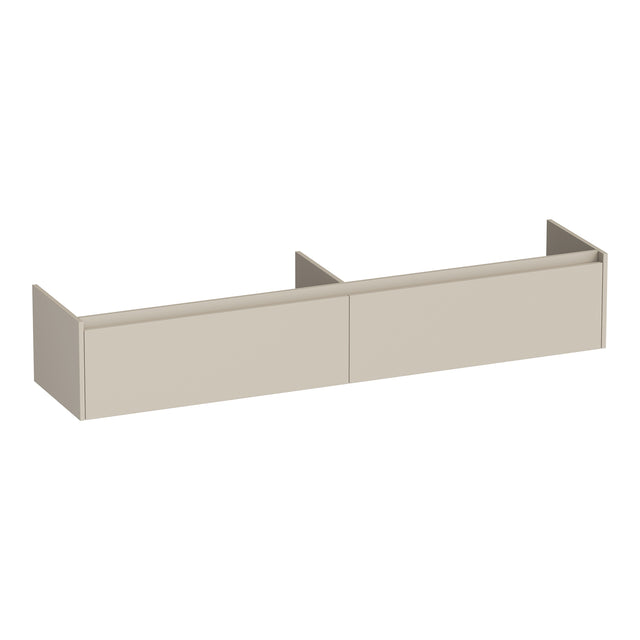 BRAUER Embrace onderkast 200 met 2 softclose lades greeploos en 2 sifon uitsparingen mat beige OK-EM200MB