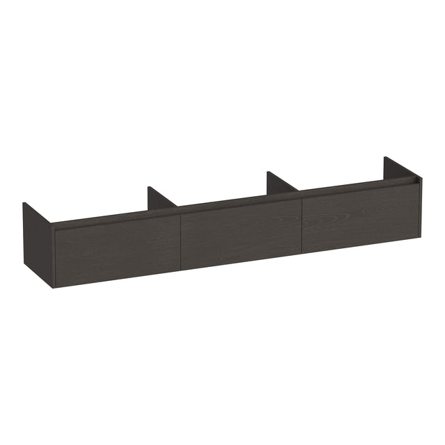 BRAUER Embrace onderkast 220 met 3 softclose lades greeploos en 0 sifon uitsparingen Timber Anthracite OK-EM220TA