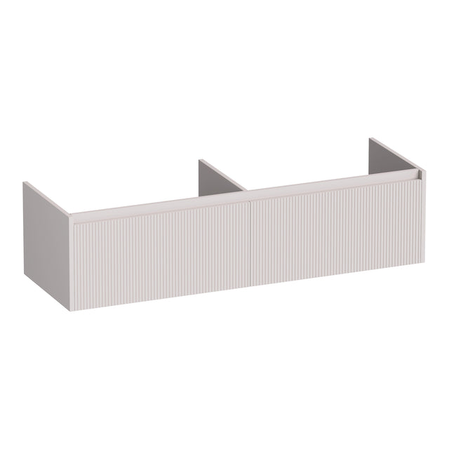 BRAUER Embrace Wavy onderkast 140 met 2 softclose lades greeploos en 2 sifon uitsparingen mat zand OK-EMW140MS