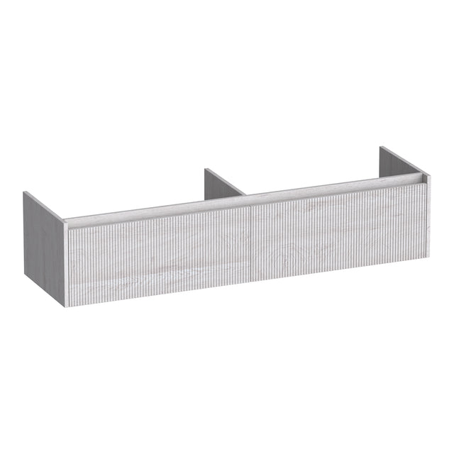 BRAUER Embrace Wavy onderkast 160 met 2 softclose lades greeploos en 2 sifon uitsparingen Forest Seashell OK-EMW160FS