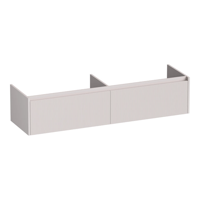 BRAUER Embrace Wavy onderkast 160 met 2 softclose lades greeploos en 2 sifon uitsparingen mat zand OK-EMW160MS