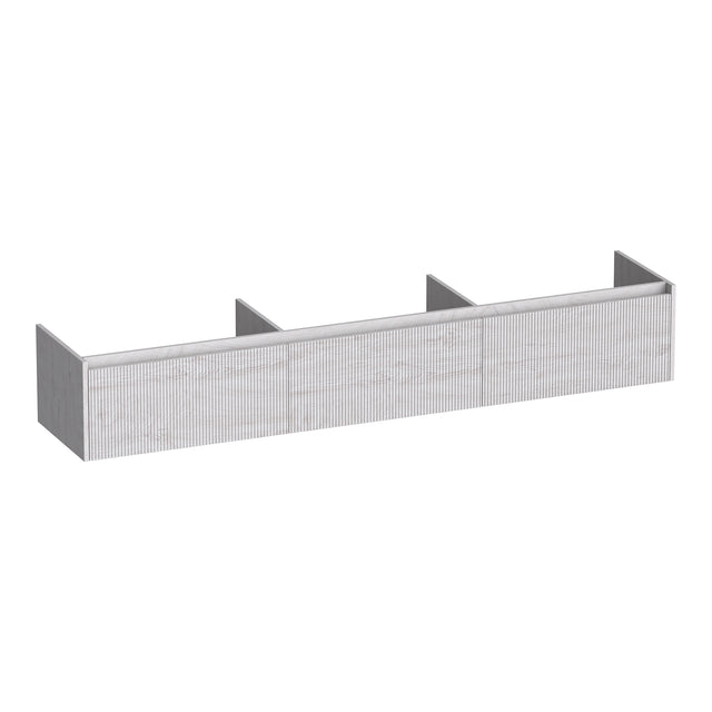 BRAUER Embrace Wavy onderkast 220 met 3 softclose lades greeploos en 0 sifon uitsparingen Forest Seashell OK-EMW220FS