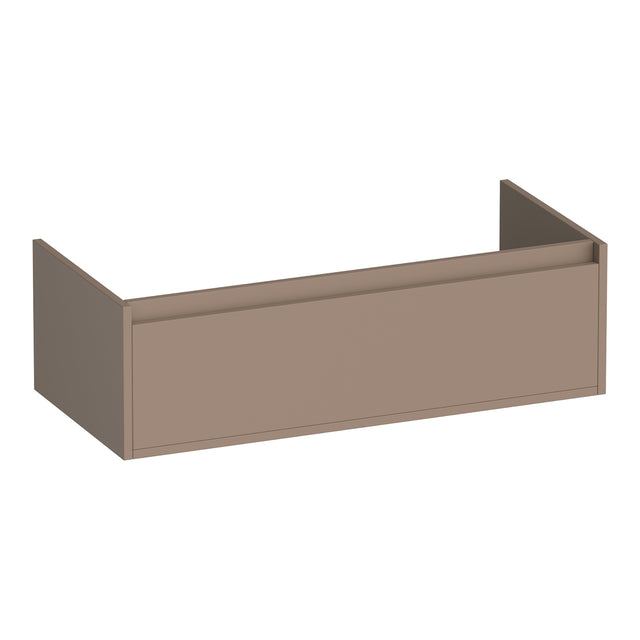 BRAUER Hope onderkast 100 met 1 softclose lade greeploos en 1 sifon uitsparing mat mokka OK-HP100MM