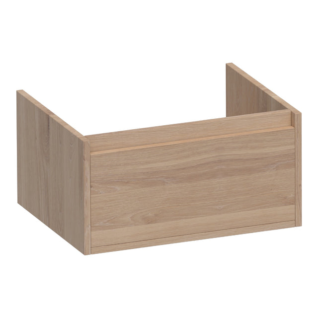 BRAUER Hope onderkast 60 met 1 softclose lade greeploos en 1 sifon uitsparing lamellen eiken naturel OK-HP60LEN