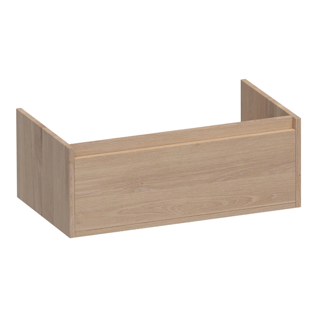 BRAUER Hope onderkast 80 met 1 softclose lade greeploos en 1 sifon uitsparing lamellen eiken naturel OK-HP80LEN